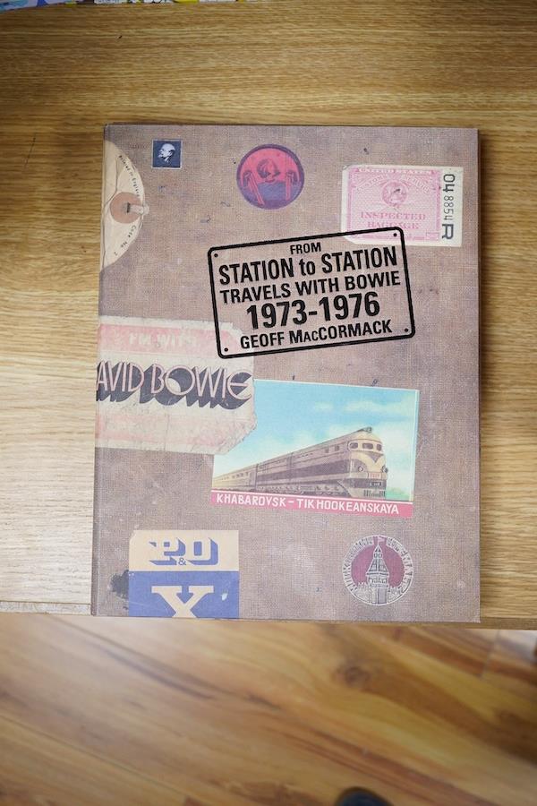 David Bowie interest; Geoff MacCormack - From Station to Station Travels with Bowie 1973-1976, a numbered and signed limited edition copy (1176/2000), single volume published 2007 with gilt tooled title to spine and with